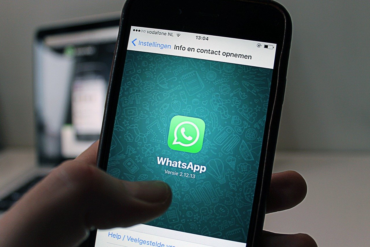 WhatsApp Logo on a phone